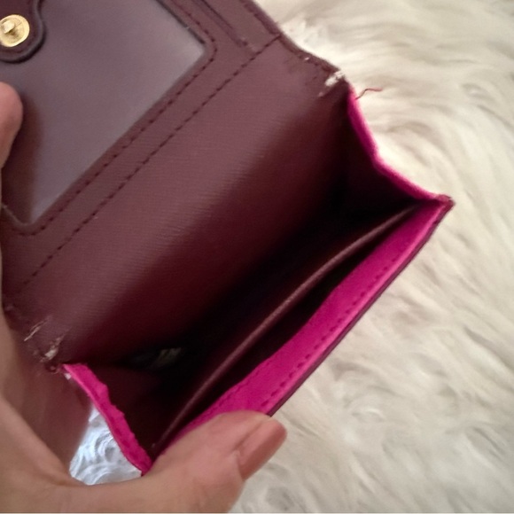 Fossil Fuchsia Leather Wallet Small - Picture 3 of 4